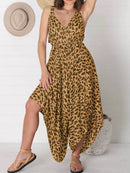 Full Size Leopard Print V-Neck Wide Leg Jumpsuit Plus Size - Store 42