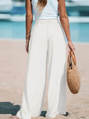 Full Size Drawstring Waist Wide Leg Pants Plus Size - Store 42