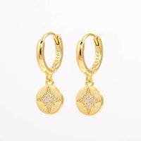 Elegant 925 Sterling Silver Zircon Earrings - 18K Gold-Plated Stylish Jewelry - Store 42