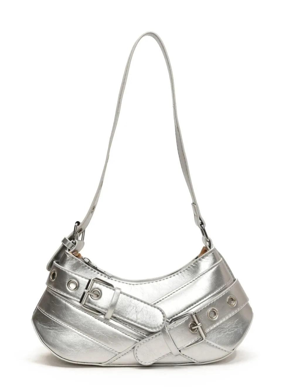 Medium PU Leather Buckle Shoulder Bag - Stylish and Versatile for Everyday Use