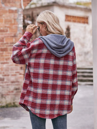 Oversized Plaid Button Up Shacket