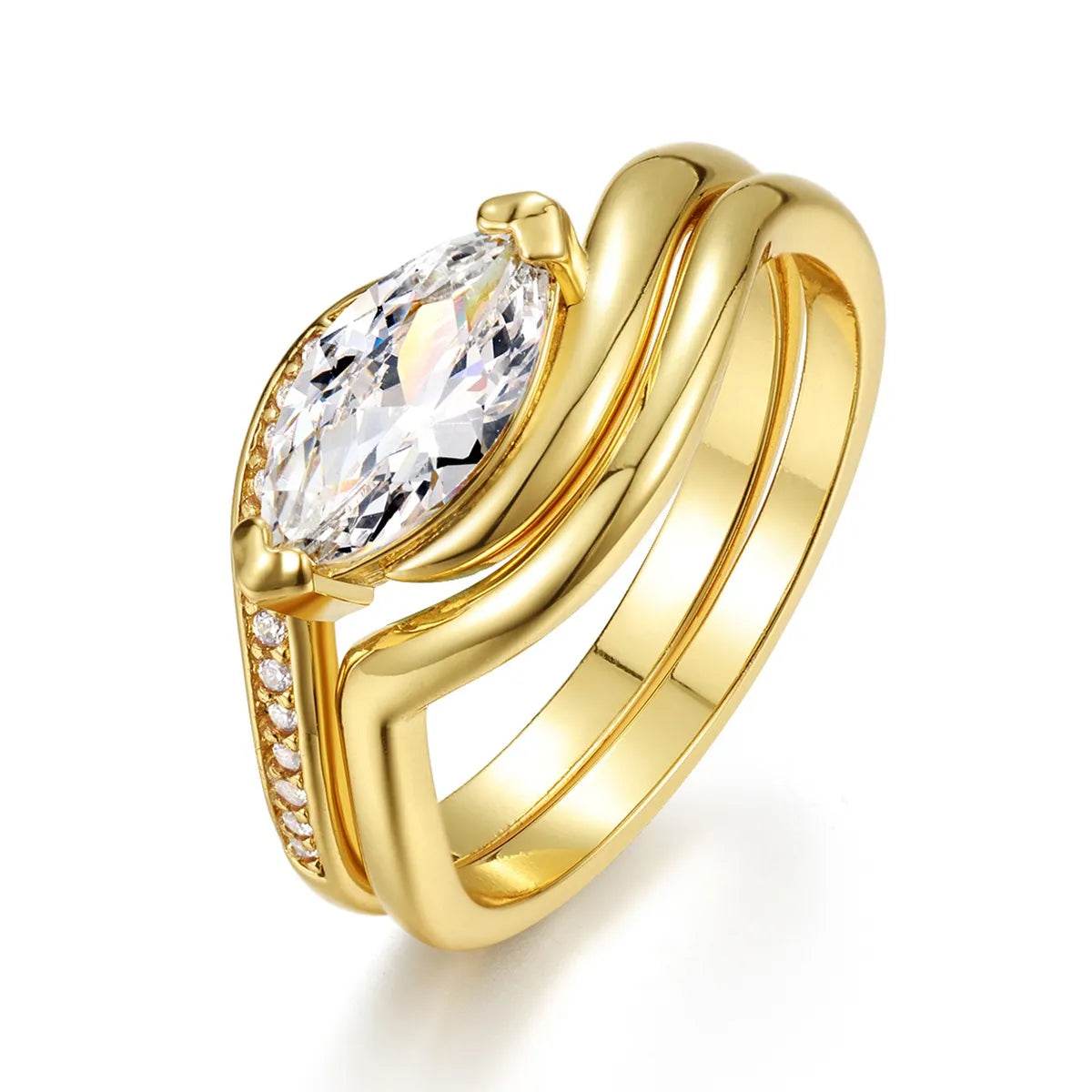 1 Carat Moissanite 925 Sterling Silver 2pcs Ring Set - Store 42