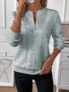 Quarter-Zip Long Sleeve Sweatshirt Gray