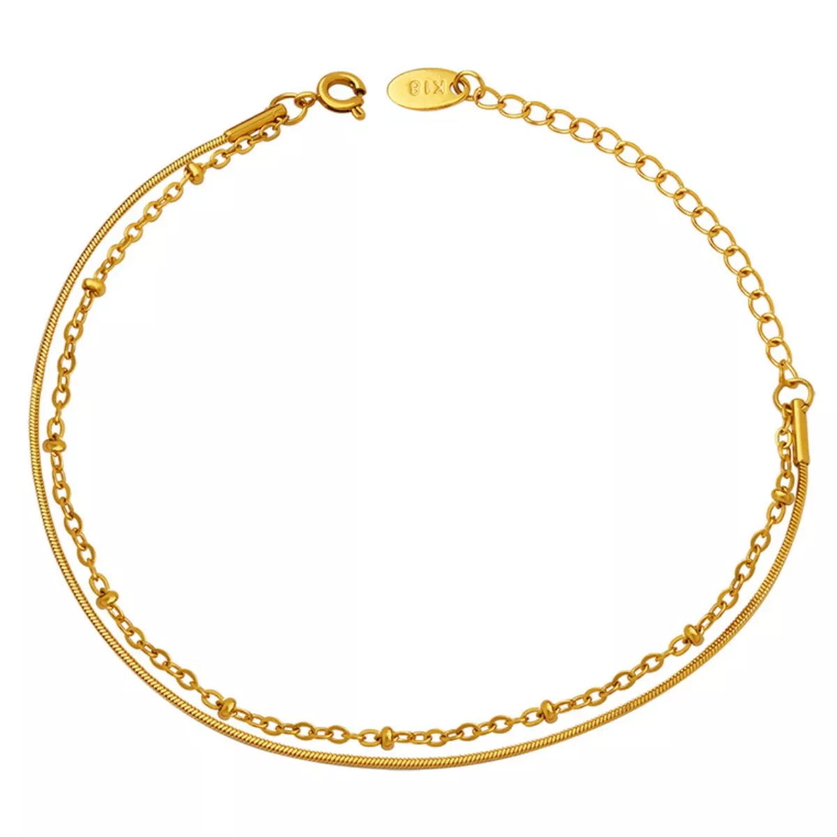 Titanium Steel Double Layered Bracelet
