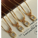 18K Gold-Plated Zircon Heart Necklace