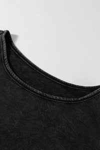 Trendy Contrast Round Neck Half Sleeve T-Shirt - Soft 100% Cotton with Seam Detail - Store 42