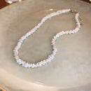 15-Inch Titanium Steel Rice Bead Necklace with 3.3-Inch Extension for Unique Style - Store 42