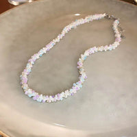 15-Inch Titanium Steel Rice Bead Necklace with 3.3-Inch Extension for Unique Style - Store 42