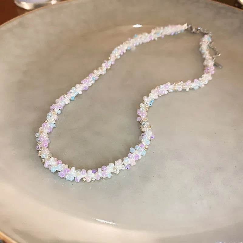 15-Inch Titanium Steel Rice Bead Necklace with 3.3-Inch Extension for Unique Style - Store 42