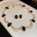 Elegant Gold-Plated Alloy Stud Earrings with Dazzling Gemstones - 0.8 In Length - Store 42