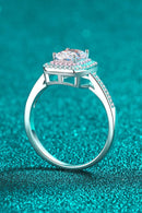 1 Carat Moissanite Ring in 925 Sterling Silver with Platinum-Plating, Gift Box Included - Store 42