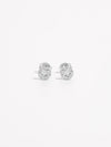 925 Sterling Silver Zircon Star Stud Earrings Silver One Size
