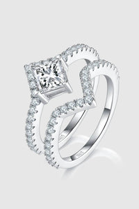 1 Carat Moissanite 925 Sterling Silver Double Layered Ring - Store 42
