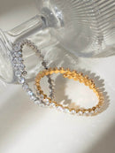 Elegant 18K Gold-Plated Stainless Steel Bracelet With Zircon Inlay – Unique Gift Idea - Store 42
