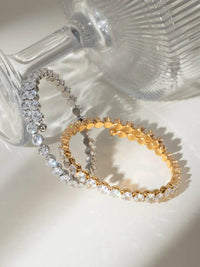 Elegant 18K Gold-Plated Stainless Steel Bracelet With Zircon Inlay – Unique Gift Idea - Store 42