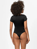Full Size Square Neck Short Sleeve Bodysuit - Store 42