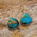 Elegant 18K Gold-Plated Natural Stone Earrings for Stylish Everyday Wear - Store 42