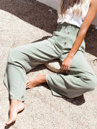 Full Size High-Waisted Textured Wide Leg Pants Plus Size - Store 42