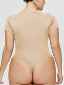 Full Size Square Neck Short Sleeve Bodysuit - Store 42