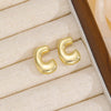 18K Gold-Plated Bubble Letter Stud Earrings - Unique Personalization, Lightweight Design - Store 42