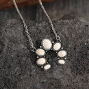 Artificial Turquoise Alloy Pendant Necklace White One Size