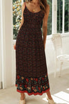 Printed Maxi Cami Dress Black