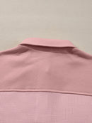 Long Sleeve Thermal Knit Polo Top