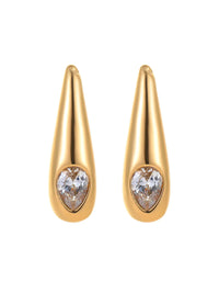 18K Gold-Plated Zircone Teardrop Earrings
