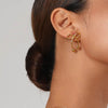 Elegant Stainless Steel Bow Earrings - 18K Gold-Plated & Platinum-Plated Finish - Store 42
