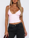 Ruched V-Neck Cami Blush Pink
