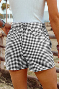 Plaid High Waist Shorts