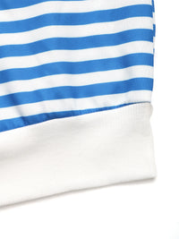 Striped Quarter Zip Long Sleeve Hoodie
