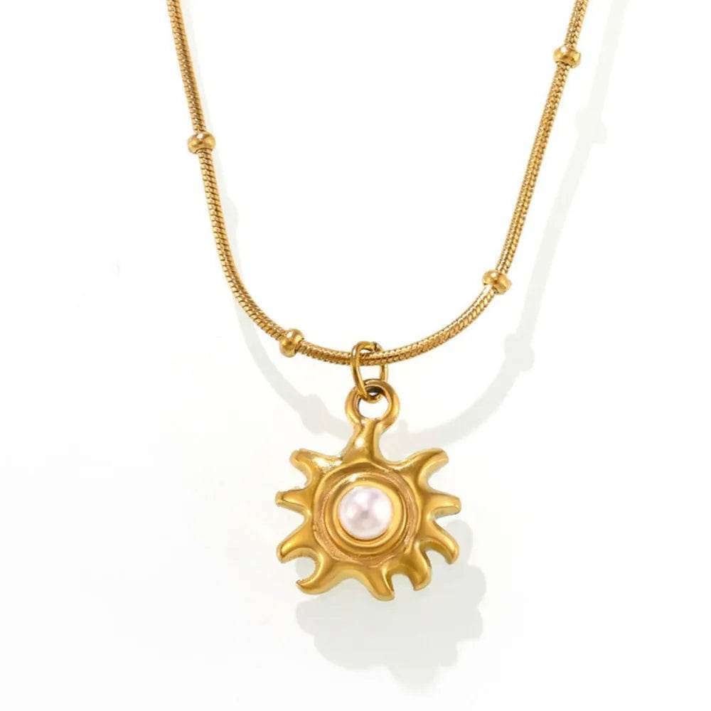 Elegant 18K Gold-Plated Shell Pearl Necklace - Stylish, Durable, and Imported Fashion Jewelry - Store 42