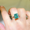 2 Carat 925 Sterling Silver Moissanite Rectangle Shape Ring Silver