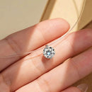 1 Carat D Color Round Moissanite Necklace in 925 Sterling Silver - Perfect Gift for Her - Store 42