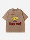 Stylish Duck Graphic Oversized T-Shirt for Comfort - 100% Polyester, Machine Washable - Store 42