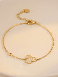 18K Gold-Plated Stainless Steel Zircon Bracelet - Elegant & Durable Fashion Jewelry - Store 42