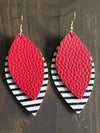 Elegant PU Leather Leaf Dangle Earrings - Stylish Alloy Jewelry for Chic Outfits - Store 42