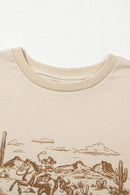 LIVE YOUR BEST LIFE Western Graphic Short Sleeve T-Shirt