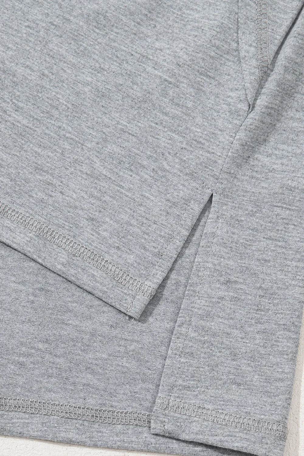 Trendy High Raglan V Neck Oversized T Shirt - Half Sleeve, Stretchy Fabric, Casual Chic - Store 42