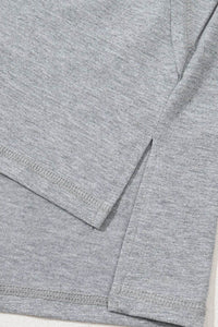 Trendy High Raglan V Neck Oversized T Shirt - Half Sleeve, Stretchy Fabric, Casual Chic - Store 42