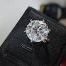 10 Carat Moissanite Ring in 925 Sterling Silver - Elegant Platinum-Plated Design - Store 42