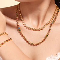 18K Gold-Plated Zircon Necklace