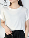 Round Neck Short Sleeve T-Shirt White