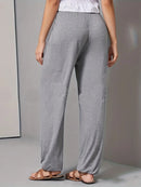 Drawstring Wide Leg Pants with Pockets