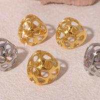 Elegant 18K Gold-Plated Stainless Steel Cutout Ring - Adjustable Sizes 6-8 - Store 42