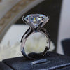 10 Carat Moissanite Ring in 925 Sterling Silver - Elegant Platinum-Plated Design - Store 42