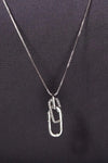 925 Sterling Silver Inland Zircon Necklace Silver One Size