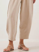 Full Size Drawstring Wide Leg Cropped Pants Plus Size - Store 42