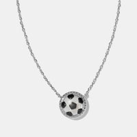 Sporty Element Resin Necklace Soccer Silver One Size